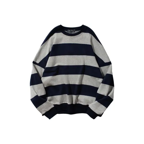 ASEDE Серый Черный Полосы Унисекс Свитшоты