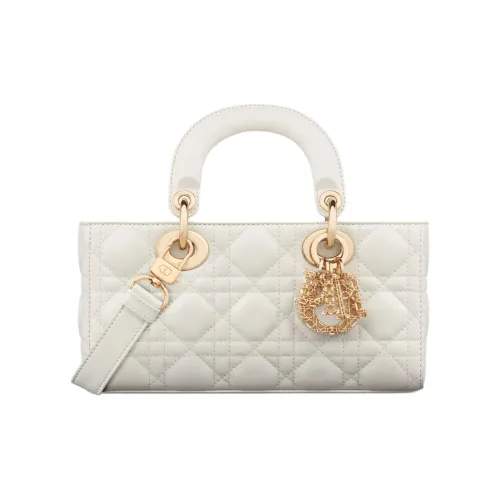 DIOR LADY D Joy Lambskin Сумка Lady Dior Сумка через плечо Маленькая Женская Айвори