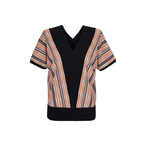 TANGXI Оранжевый Черный Многоцветный Женский Трикотаж