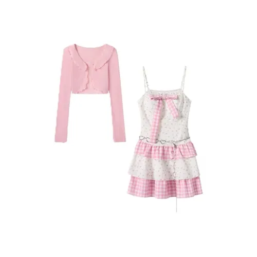 INNI Кардиган + Платье Женские Комплекты с Юбкой