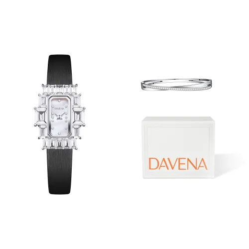 DAVENA Кварцевый Movement Женские Shining Adventure Collection Часы 38mm*28mm*11mm Жемчужная раковина Цвет