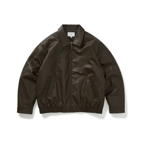 714STREET Кожа Куртка Утолщенный Пуховик Унисекс