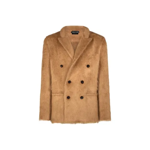 TOM FORD Хаки-бежевый Мужской Бархатные Куртки