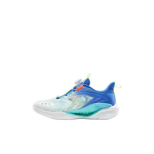 XTEP Qing Feng 5,0 Амортизация и Дышащий Низкий Топ Детские Беговые Кроссовки Белый Синий Детский