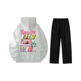 Белый топ+черные брюки