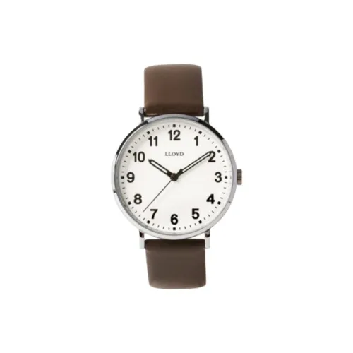 Lloyd Кварцевый механизм кожаный ремешок часы 38 мм мужские белый циферблат