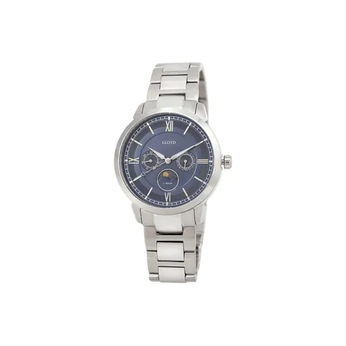 Lloyd Кварцевый механизм стальной ремешок часы 40 мм мужские синий циферблат