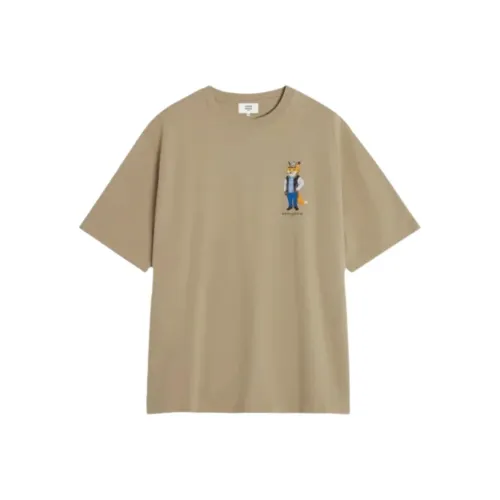 Maison Kitsune Dressed Fox Светлый Бежевый Мужская Рубашка T