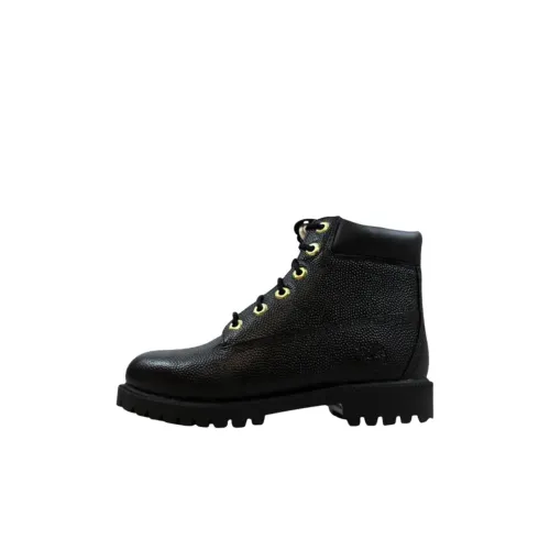 Timberland 6 Inch High Топ Детские кожаные сапоги Черный Детский