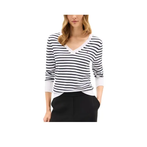 Tommy Hilfiger Белые Полосы Женские Свитера