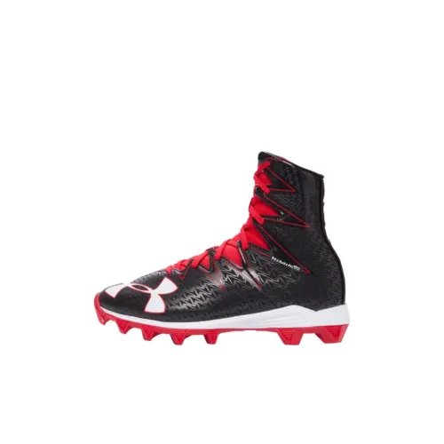 Under Armour HIGHLIGHT High Топ Детская футбольная обувь Черный Красный Малыш