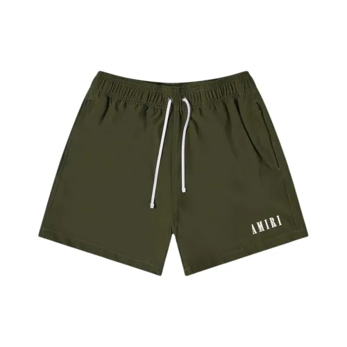 AMIRI Оливково-зеленые мужские плавательные шорты
