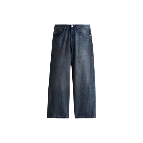 H M Темный деним синий мужской джинсы