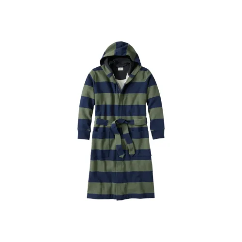 L.L.Bean Синий Зеленый Полосы Мужское Пальто