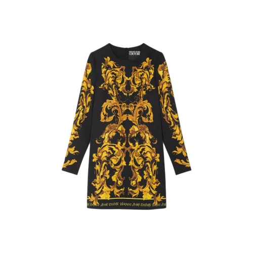 VERSACE JEANS COUTURE Длинное платье с длинными рукавами женское