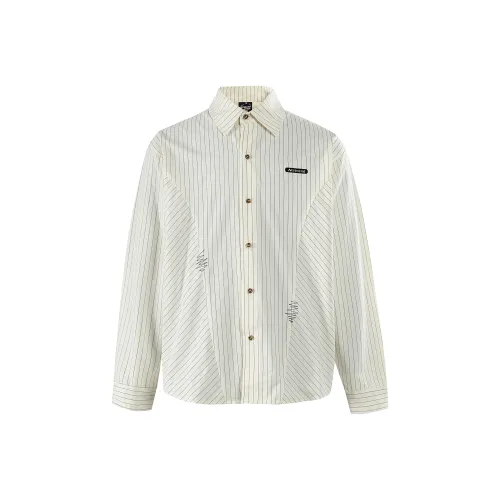 NOT BRAND ATTITUDE Китайский модный тренд Парный Оригинальный Нишевый Пэчворк Вышивка Повседневная Рубашка Унисекс