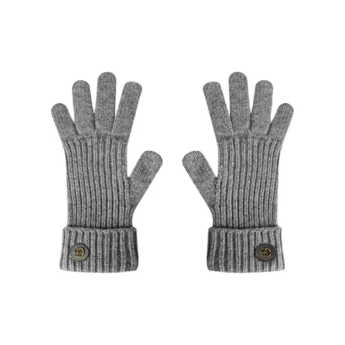 GUCCI Шерсть Трикотаж Перчатки Женские Серые