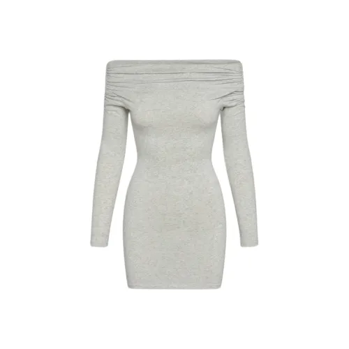 Khy FW25 Off The Плечо Мини Платье Длинный Рукав Платье Женские