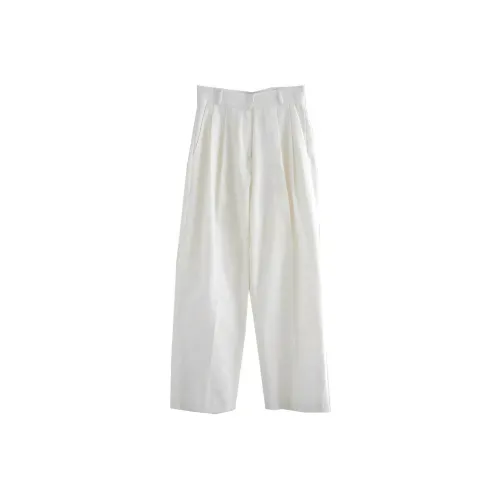 LOWEAR Стандартный Хлопок Pintuck Maxi Брюки Повседневные Брюки Женские