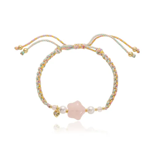 Kelanxi Искусственный цитрин браслет с шнурками Женские