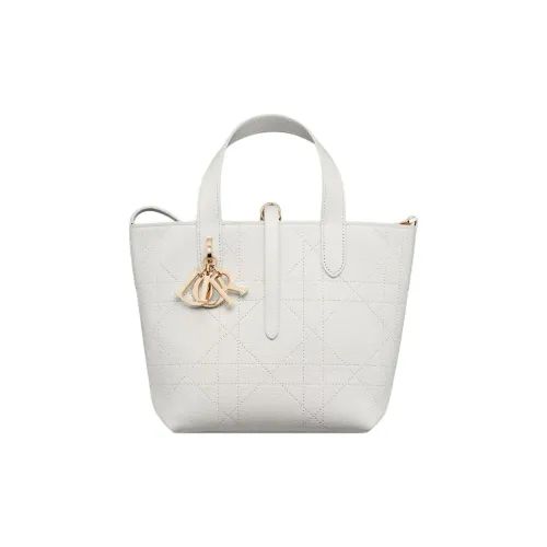 DIOR Toujours Козья кожа Тоут Сумка Сумка для покупок Сумка Маленькая Женская Белая