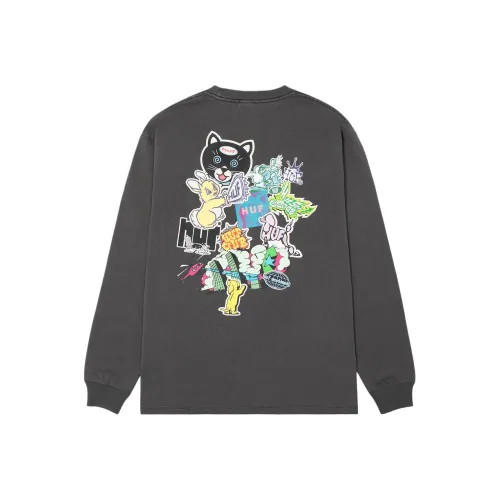HUF FW25 Наклейка LS Tee T Рубашка Унисекс