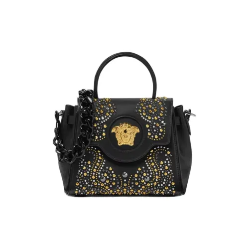 VERSACE Medusa Телячья кожа Сумка Маленькая Женская Черная