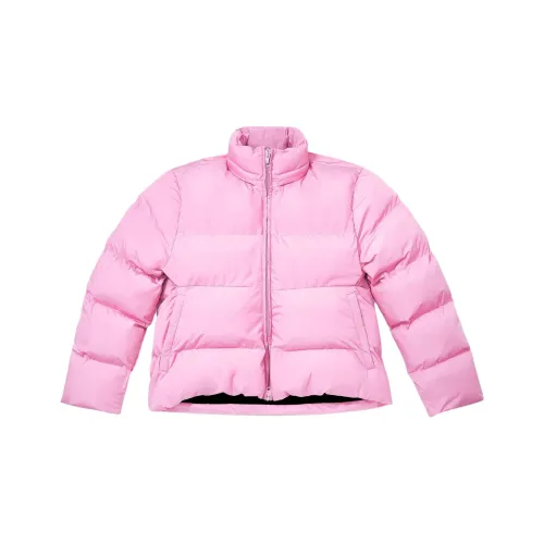 Balenciaga SS24 Хлопковый пуховик Стандартный крой Женский Розовый