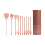 Высокие носки с рисунком ступней, размер бюстгальтера - кожа, 10 шт. набор + розовый, полуперламутровый, кисть, сумка-ведро, упаковка