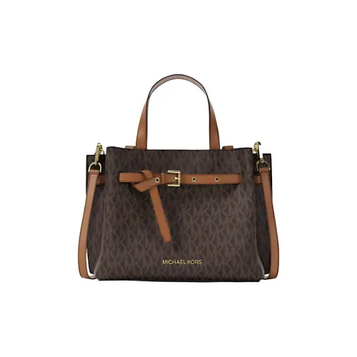 MICHAEL KORS Эмилия Покрытие Холст Сумка Маленькая Женская Коричневая