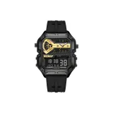 Черный корпус, золотые шипы, черная резиновая лента [подарочная коробка, комплект]