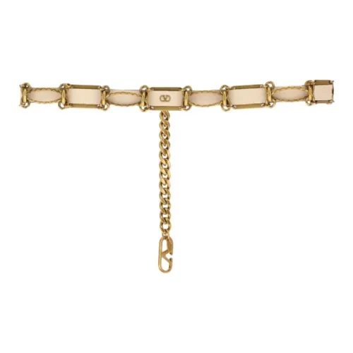 Valentino Кожа Цепи для талии Женские Кремовый Белый 2,5 см