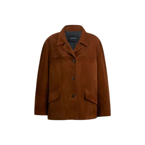 COACH FW25 Кожа Куртка Женская