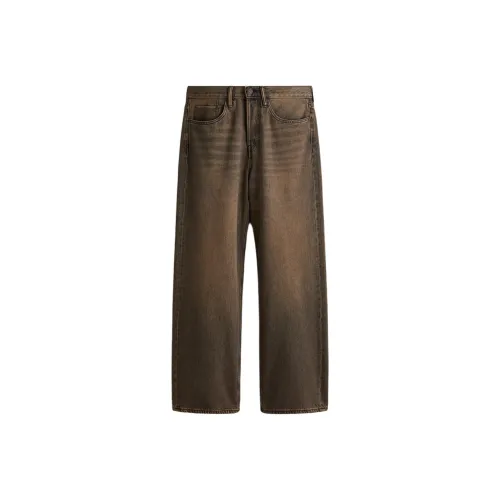 H M Коричневый Мужской Джинсы