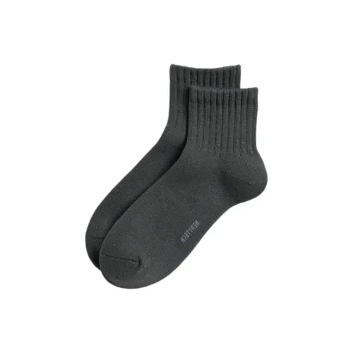 UNIQLO 1 Pack Темно-серые Мужские Носки до икры MID