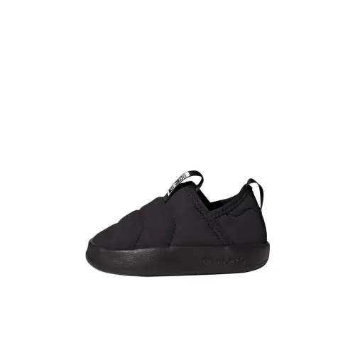 Adidas Originals Puffylette Аbrasion Resistant Низкий Топ KIDS Lifestyle Shoes Черный Infant и Toddler