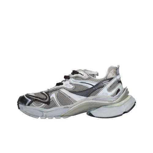 Balenciaga Runner Low Топ Толстая подошва Кроссовки Мужские Белый Серебряный