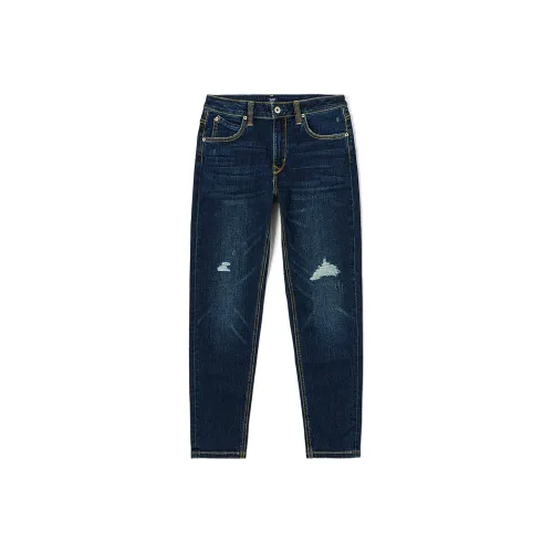 Lee Темно-синий Женские Джинсы