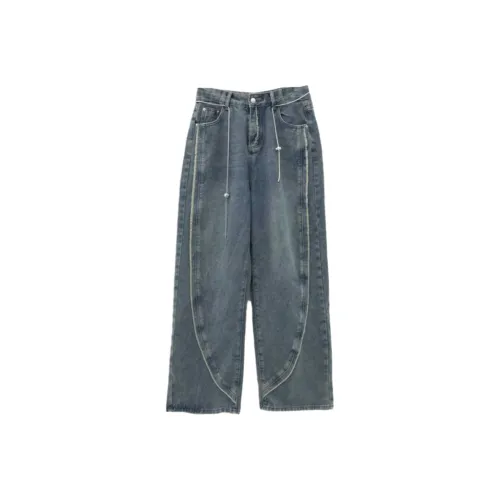 LOWEAR Волна Кисточка Серебряный Шар Ремень Комплект Деним Брюки Джинсы Женские