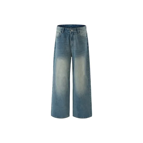 SONGS ALONG Винтажные синие унисекс джинсы