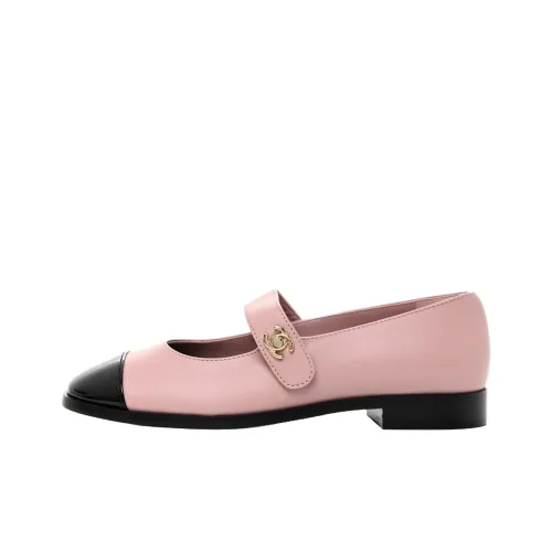 CHANEL 24P Планшет Mary Jane Обувь Женская Розовая