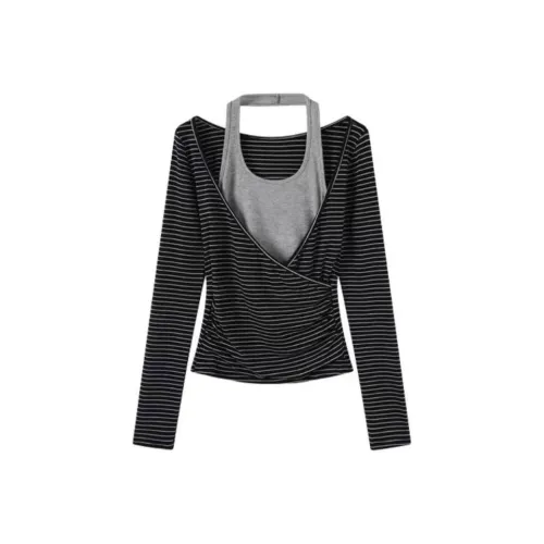 EMDPN Осенний Пэчворк Стильный Дизайн Топ Женский