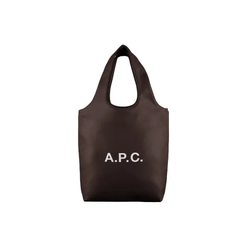 A.P.C Ninon Полиуретан Тоут Сумка Сумка для покупок Сумка Маленькая Унисекс Темно-коричневый