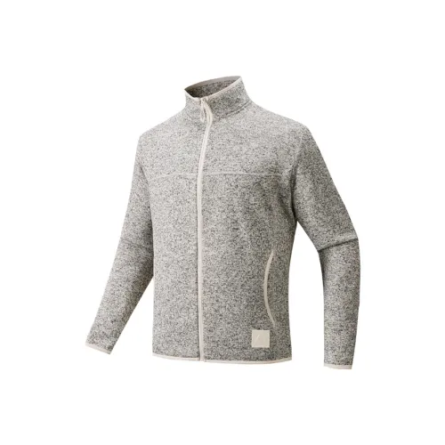 ANTA Outdoor Collection Флис Одежда Мужская Рыбка Belly Белый Фотиния Серый