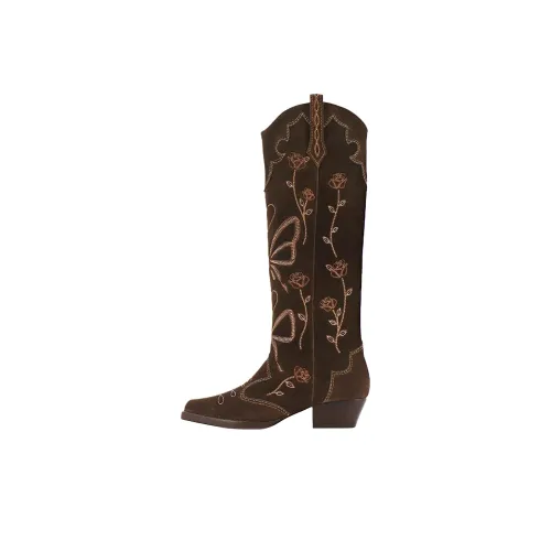 SOPHIA WEBSTER Shelby Колено Высокие сапоги 4CM Женские Коричневый