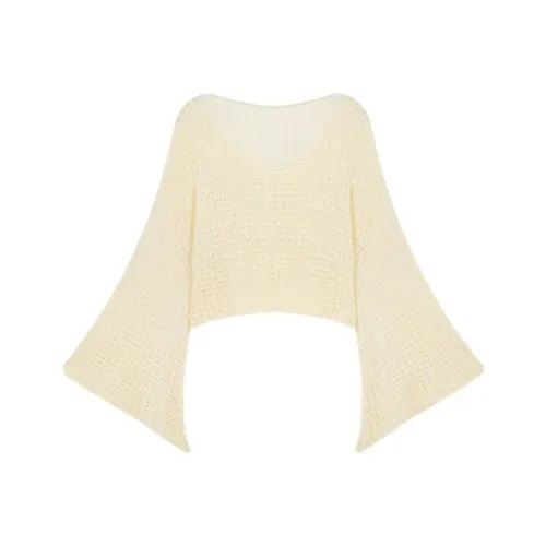 SUSANSAN Кремовый Абрикос Женский Трикотаж