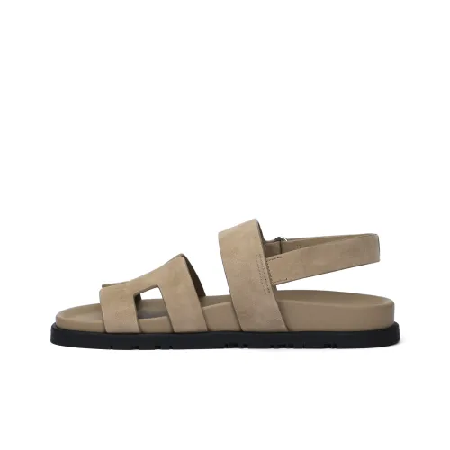 HERMES Genius One Ремешок Сандалии Женские Бежевые