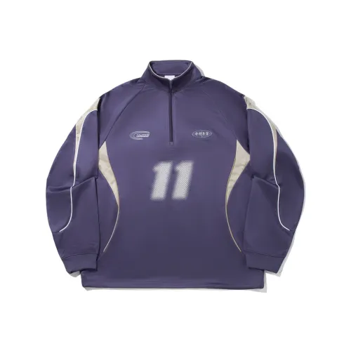 Лайнер Свободный крой Пуловер Свитшот Мужской Haze Синий Фиолетовый Кашемир Серый