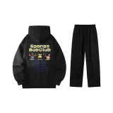 Черный (с флисовой подкладкой) топ + черные штаны