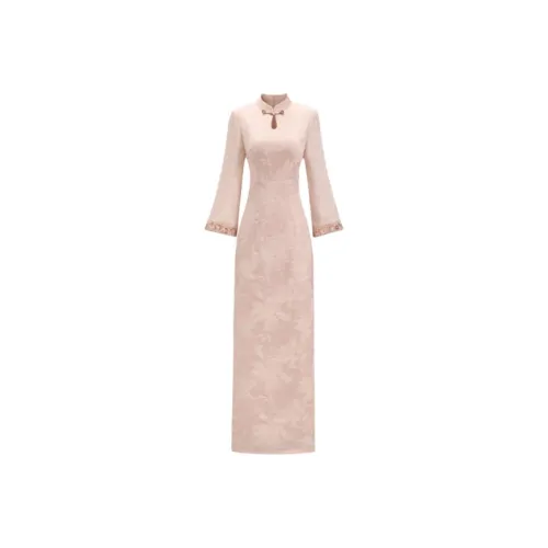 GOSO Длинное платье с длинными рукавами женское